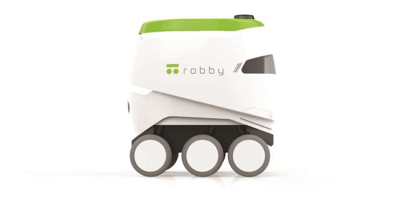 Robots produced by startup Robby Technologies are already in field tests, making home deliveries in the San Francisco area. (Image: Robby Technologies)
