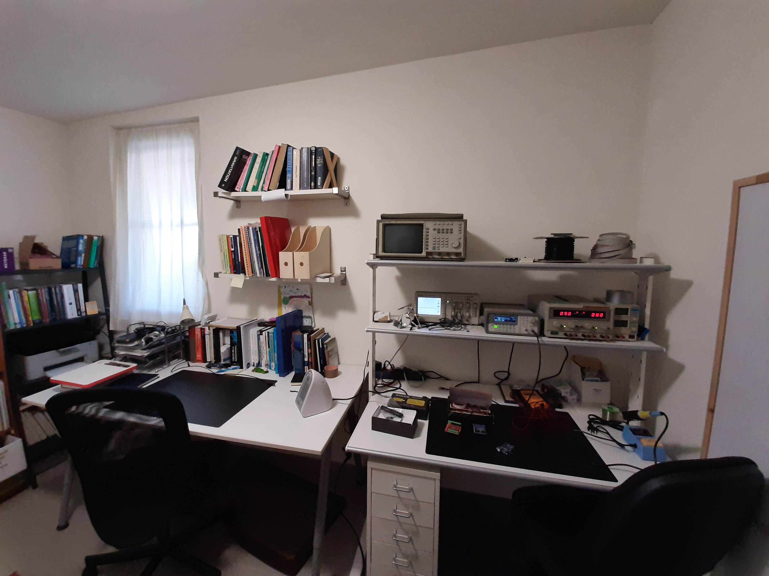 Figure 1: my laboratory with the main laboratory instruments, except laptops and a whole series of monitors.